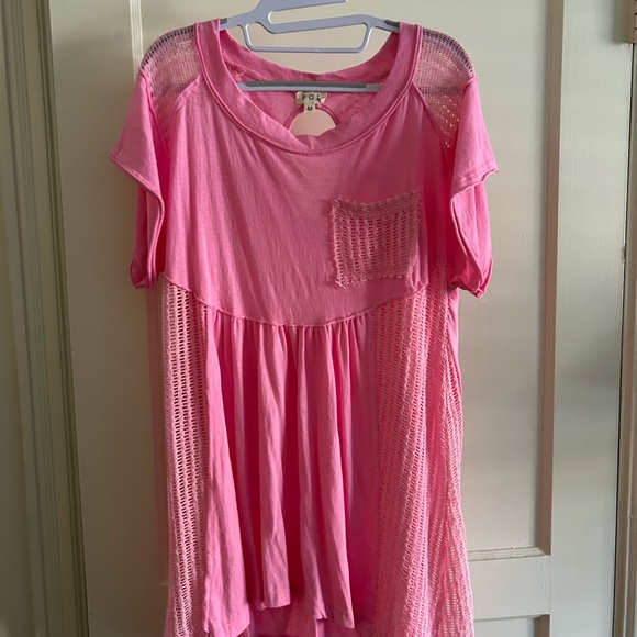 POL Pink Blouse with Lace Details - Picture 1 of 2